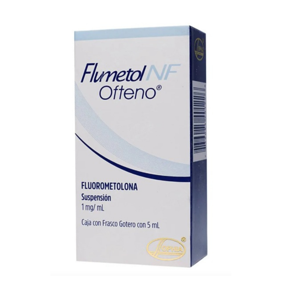 FLUMETOL NF OFTENO SUSP OFTALMICA 1 MG/ML FCO GOTERO C/5 ML FLUOROMETOLONA LAB SOPHIA