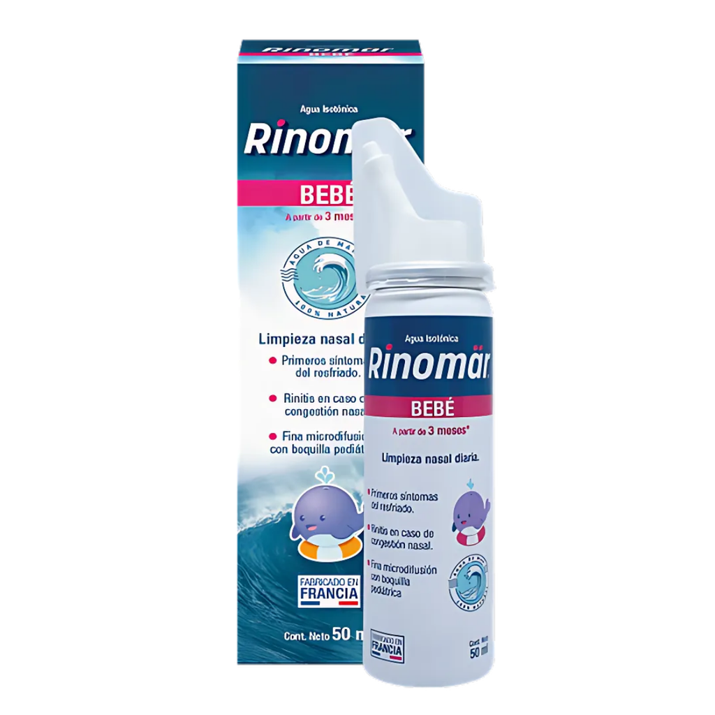 AGUA DE MAR ISOTONICA SOL HUMECTANTE NASAL USO DIARIO C/50 ML RINOMAR BEBE LAB DACLAF