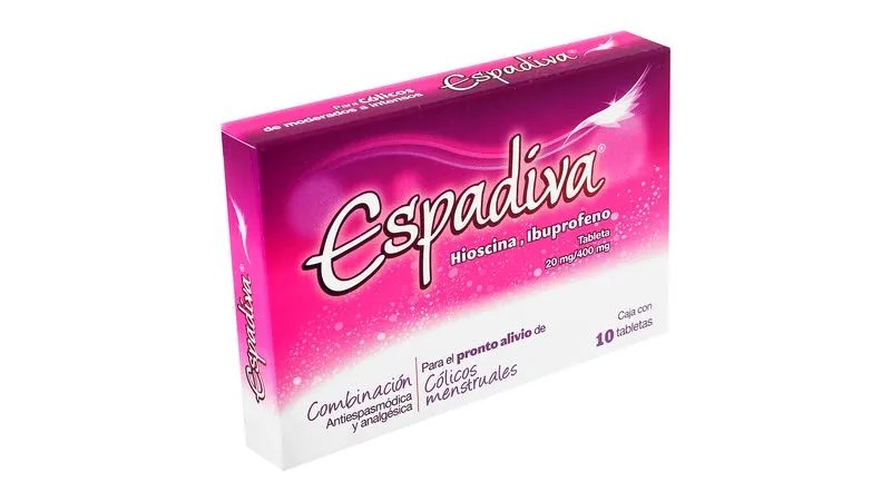 HIOSCINA IBUPROFENO 20/400 MG C/10 TAB ESPADIVA LAB APOTEX