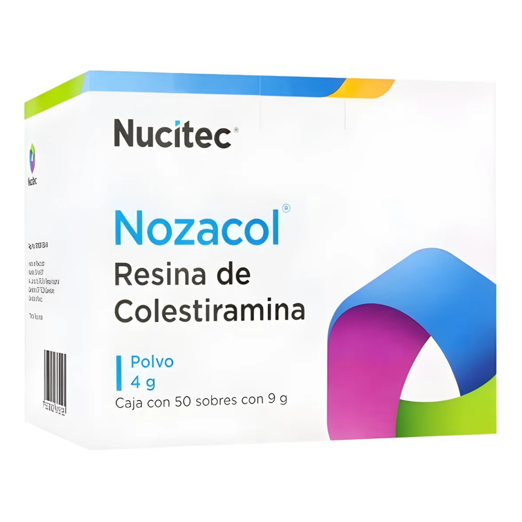 RESINA DE COLESTIRAMINA POLVO 4 G C/50 SOBRES 9 G NOZACOL LAB NUCITEC