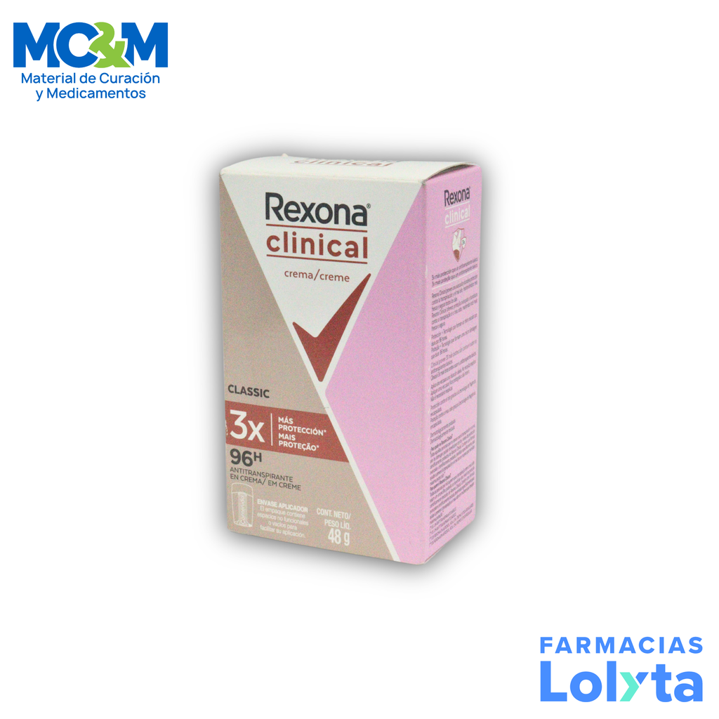 DESODORANTE REXONA MUJER CLINICAL CLASSIC C/46 G UNILEVER