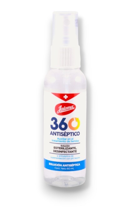 360 ANTISEPTICO SOL 60 ML ESTERILIZANTE DESINFECTANTE JALOMA