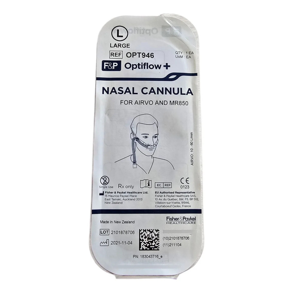 CANULA NASAL ADULTO L INVASIVA CON SISTEMA DE FIJACION PARA FLUJO REF OPT946 OPTIFLOW FISHER&PAYKEL