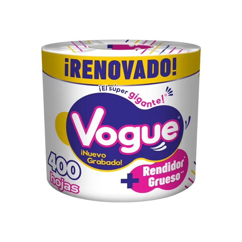 PAPEL HIGIENICO ROLLO C/400 HOJAS VOGUE