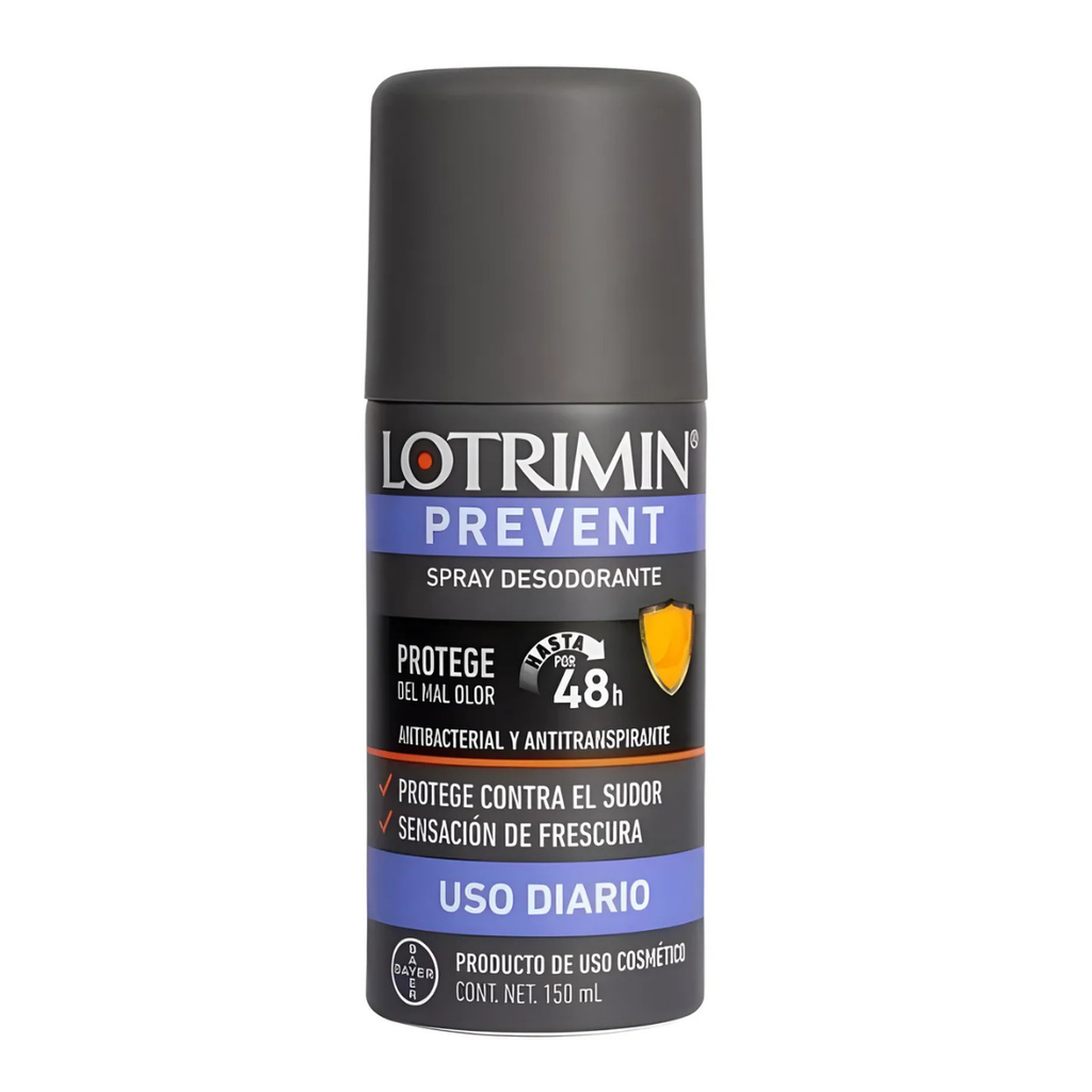 LOTRIMIN PREVENT SPRAY DESODORANTE PARA PIES C/150 ML LAB BAYER