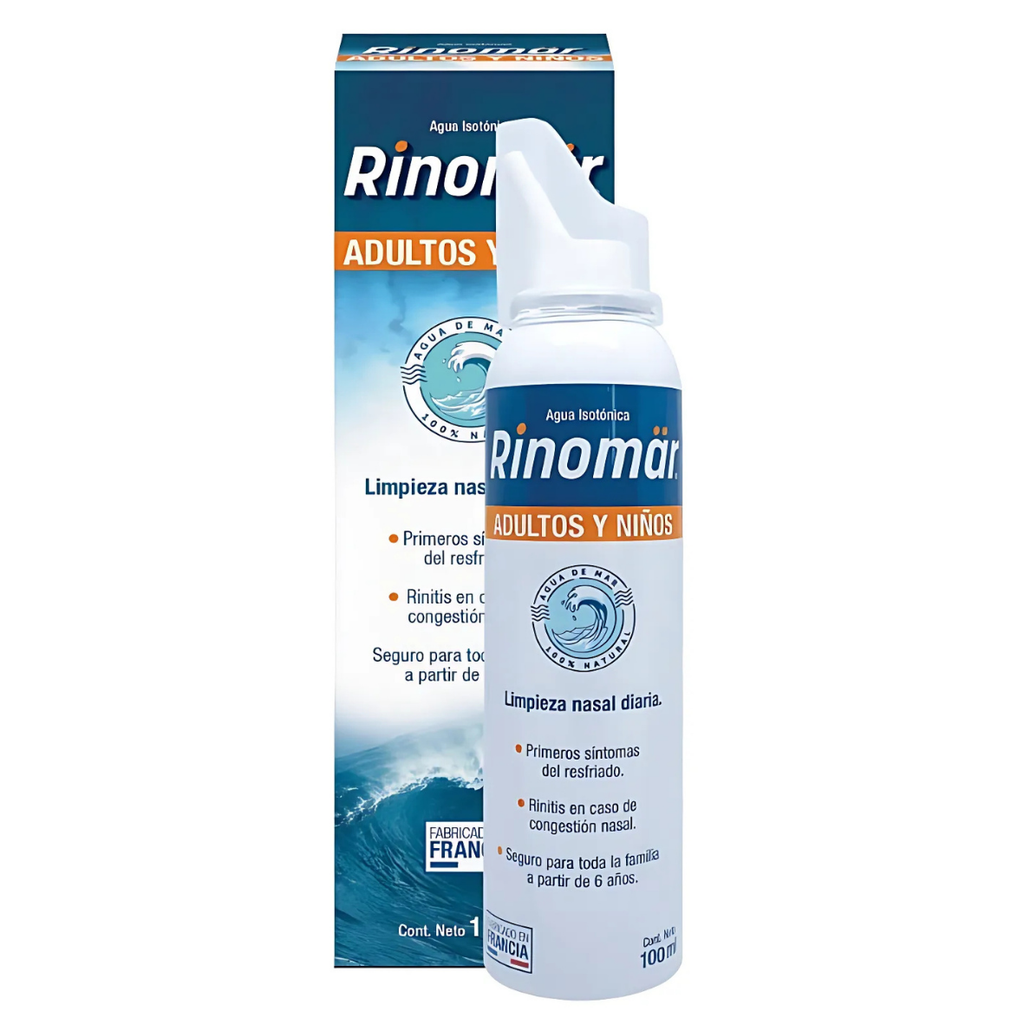 AGUA DE MAR ISOTONICA SOL HUMECTANTE NASAL USO DIARIO C/100 ML RINOMAR ADULTOS Y NIÑOS LAB DACLAF