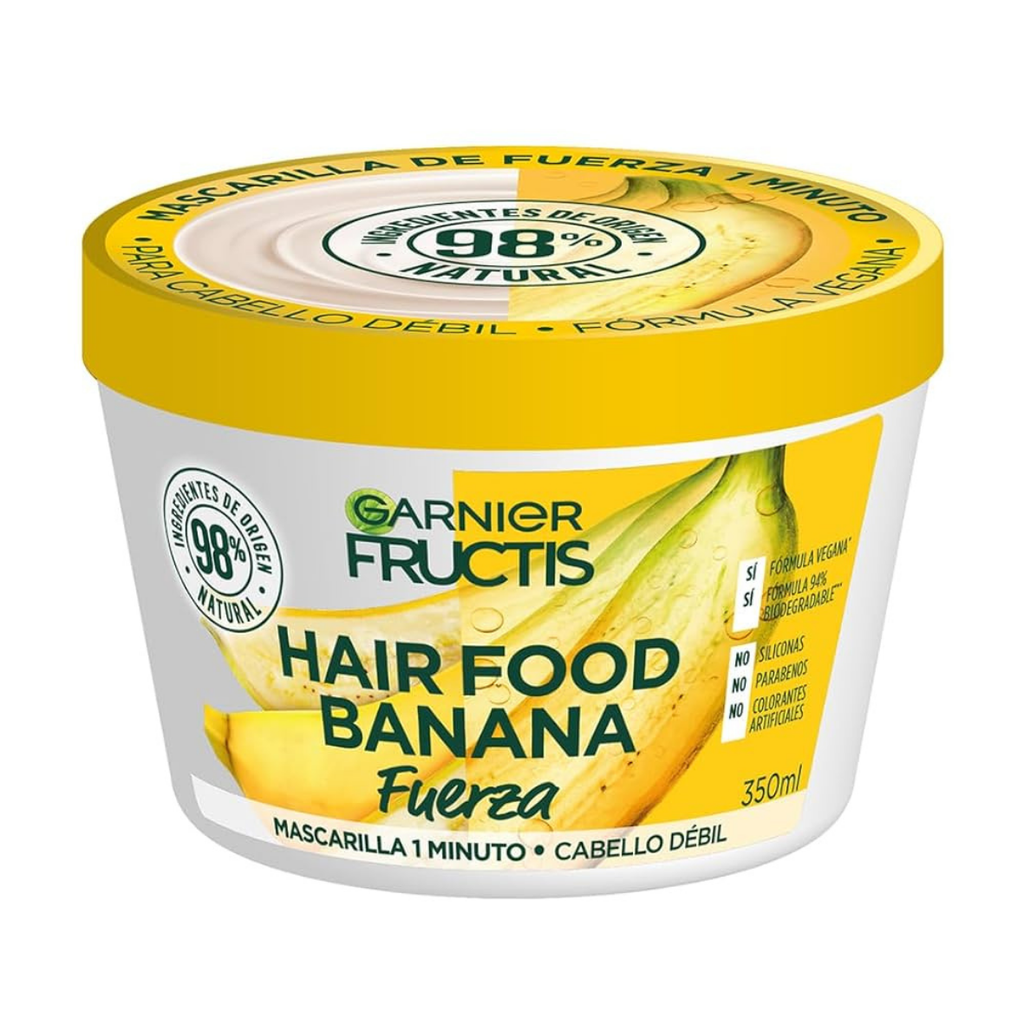 HAIR FOOD BANANA FUERZA 350 ML MASCARILLA PARA CABELLO GARNIER FRUCTIS