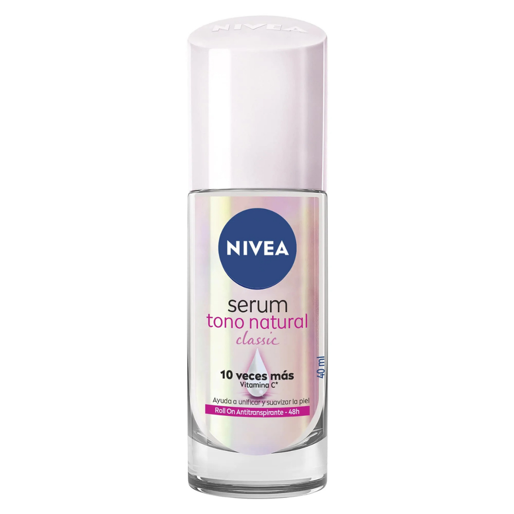 ANTITRANSPIRANTE ROLL ON NIVEA 40 ML SERUM TONO NATURAL CLASSIC CON VITAMINA C BEIERSDORF