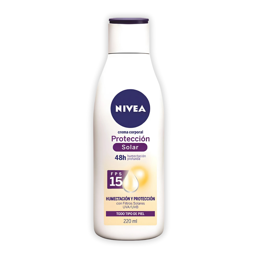 CREMA NIVEA CORPORAL 220 ML PROTECCION SOLAR 72 H FPS 15 PIEL SECA BEIERSDORF