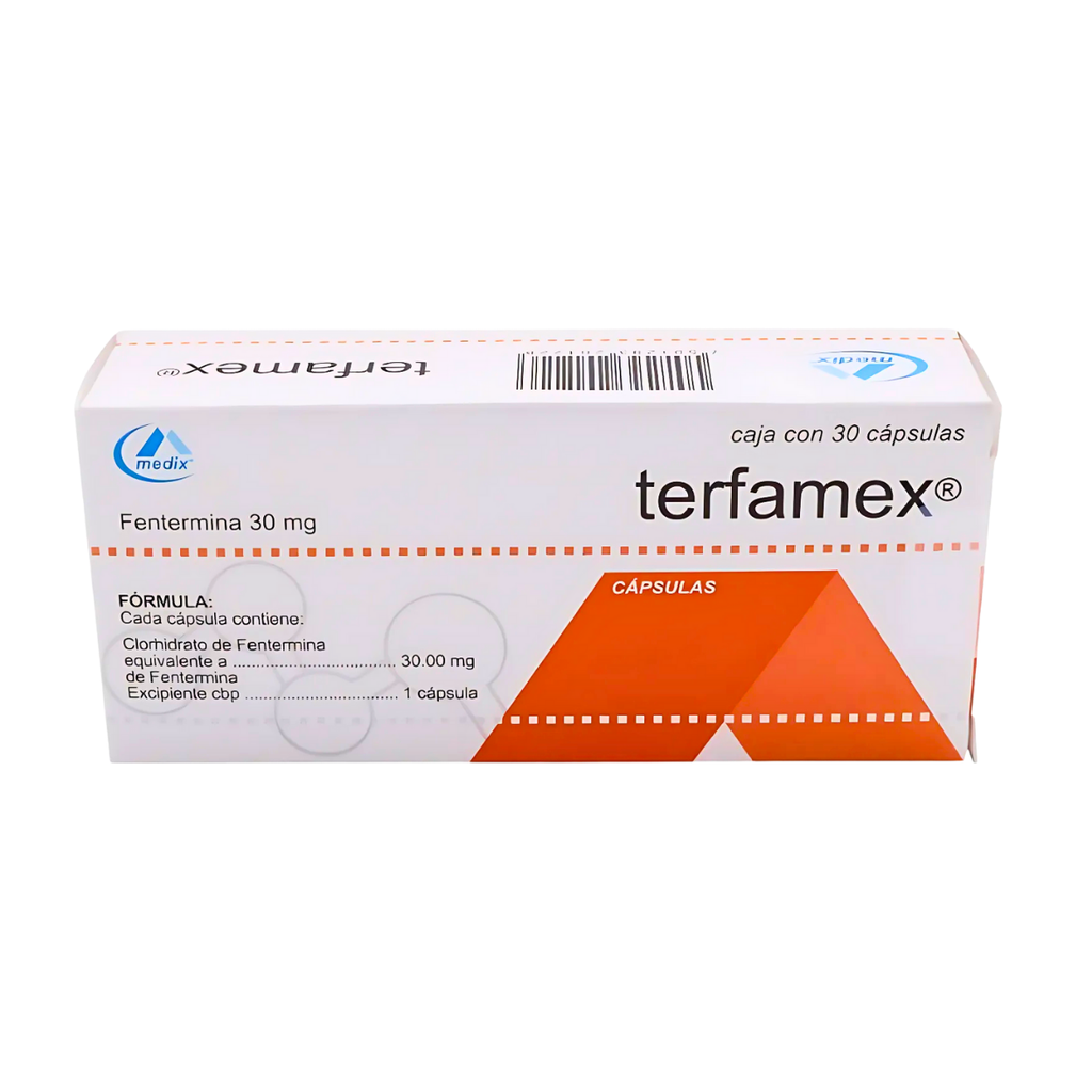 FENTERMINA 30 MG C/30 CAP TERFAMEX LAB MEDIX GRUPO III
