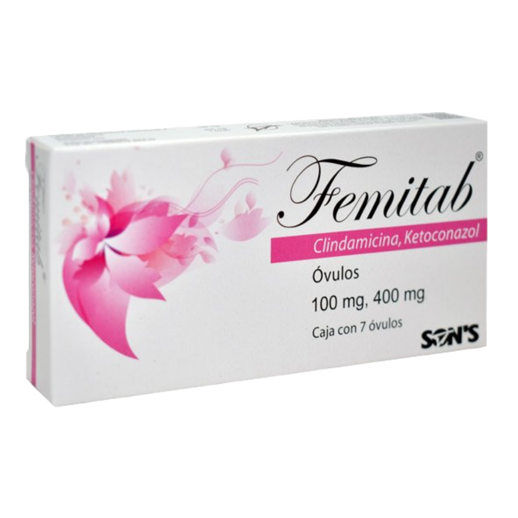 CLINDAMICINA KETOCONAZOL 100/400 MG C/7 OVULOS VAGINALES FEMITAB LAB SONS