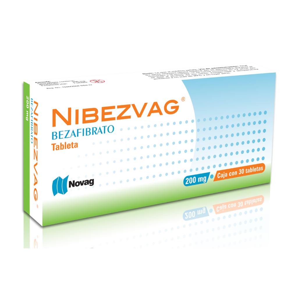 BEZAFIBRATO 200 MG C/30 NIBEZVAG TAB LAB NOVAG