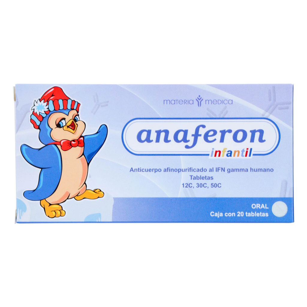 ANAFERON INFANTIL 12/30/50 C C/20 TAB ANTICUERPO AFINOPURIFICADO AL IFN GAMMA HUMANO LAB MEGALABS