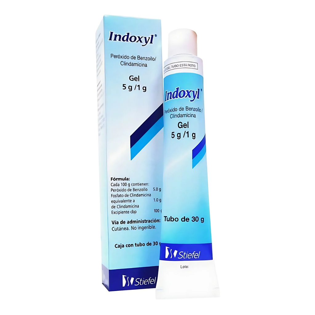 CLINDAMICINA PEROXIDO DE BENZOILO GEL 1/5 G/100 G TUBO C/30 G INDOXYL LAB STIEFEL
