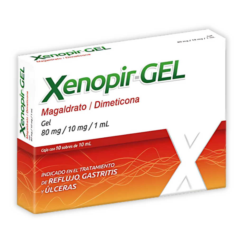 MAGALDRATO DIMETICONA GEL 80/10 MG/ML C/10 SOBRES 10 ML XENOPIR-GEL LAB COLLINS