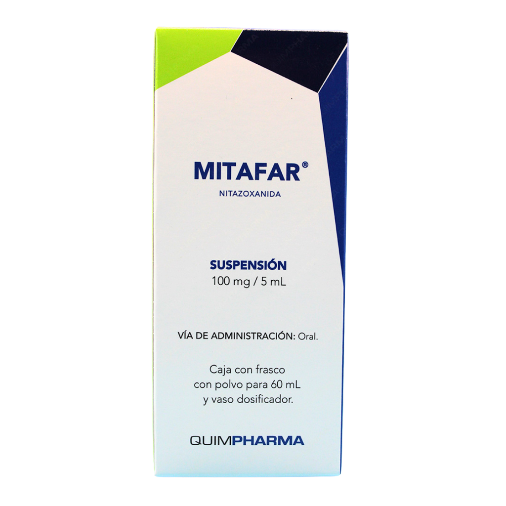 NITAZOXANIDA SUSPENSION 100 MG/5 ML C/60 ML MITAFAR LAB QUIMPHARMA