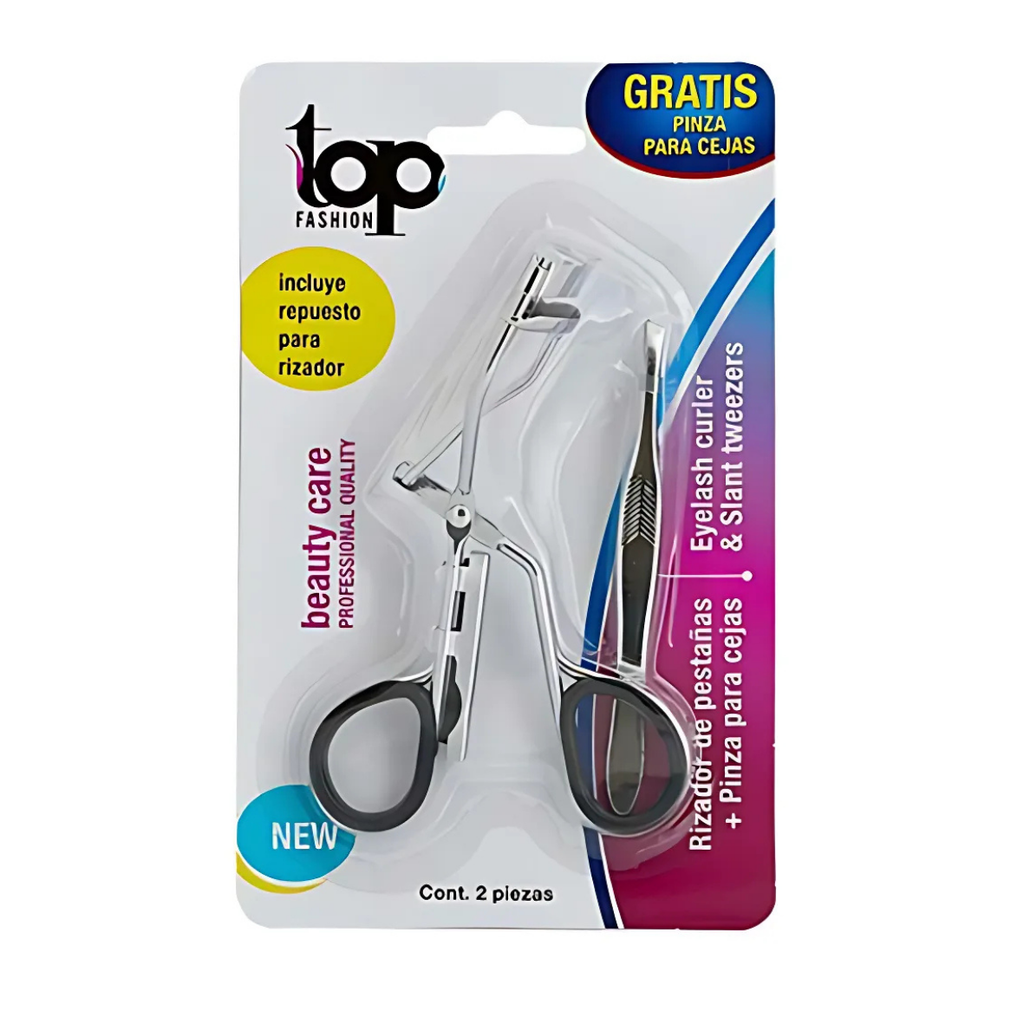 RIZADOR DE PESTAÑAS + PINZA PARA CEJAS TOP FASHION