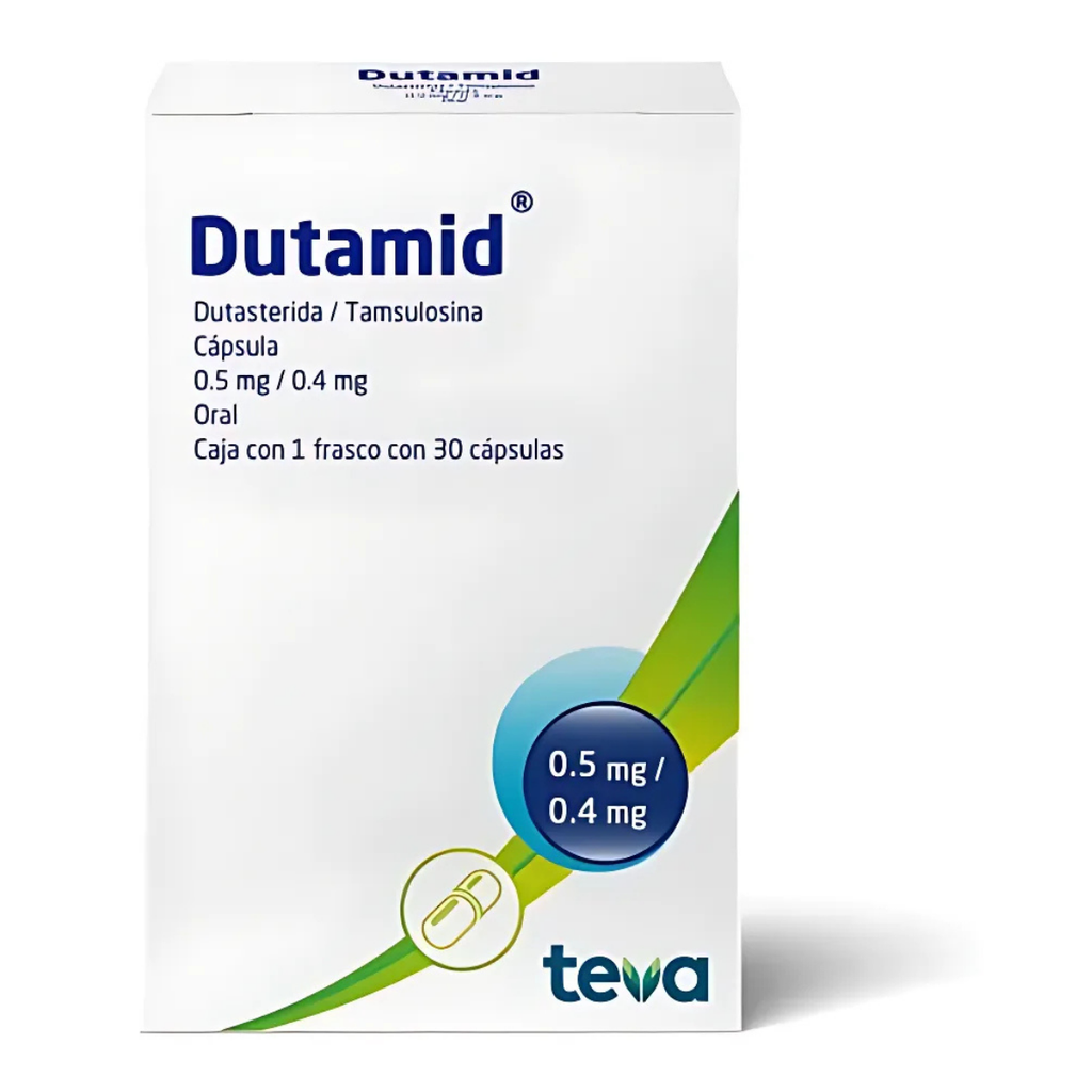 DUTAMID 0.5/0.4 MG C/30 CAP DUTASTERIDA TAMSULOSINA LAB TEVA