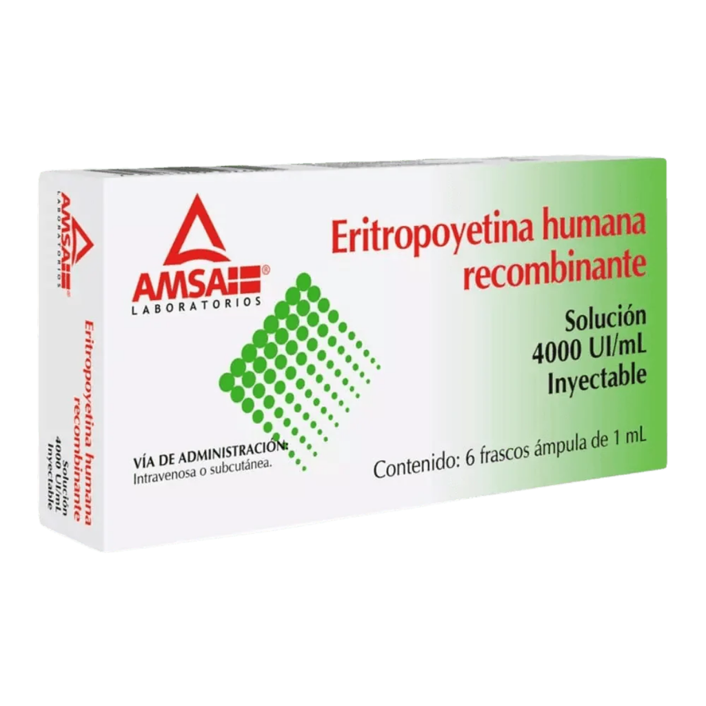 ERITROPOYETINA HUMANA RECOMBINANTE SOL INY 4000 UI/ML C/6 AMP LAB AMSA (RF)