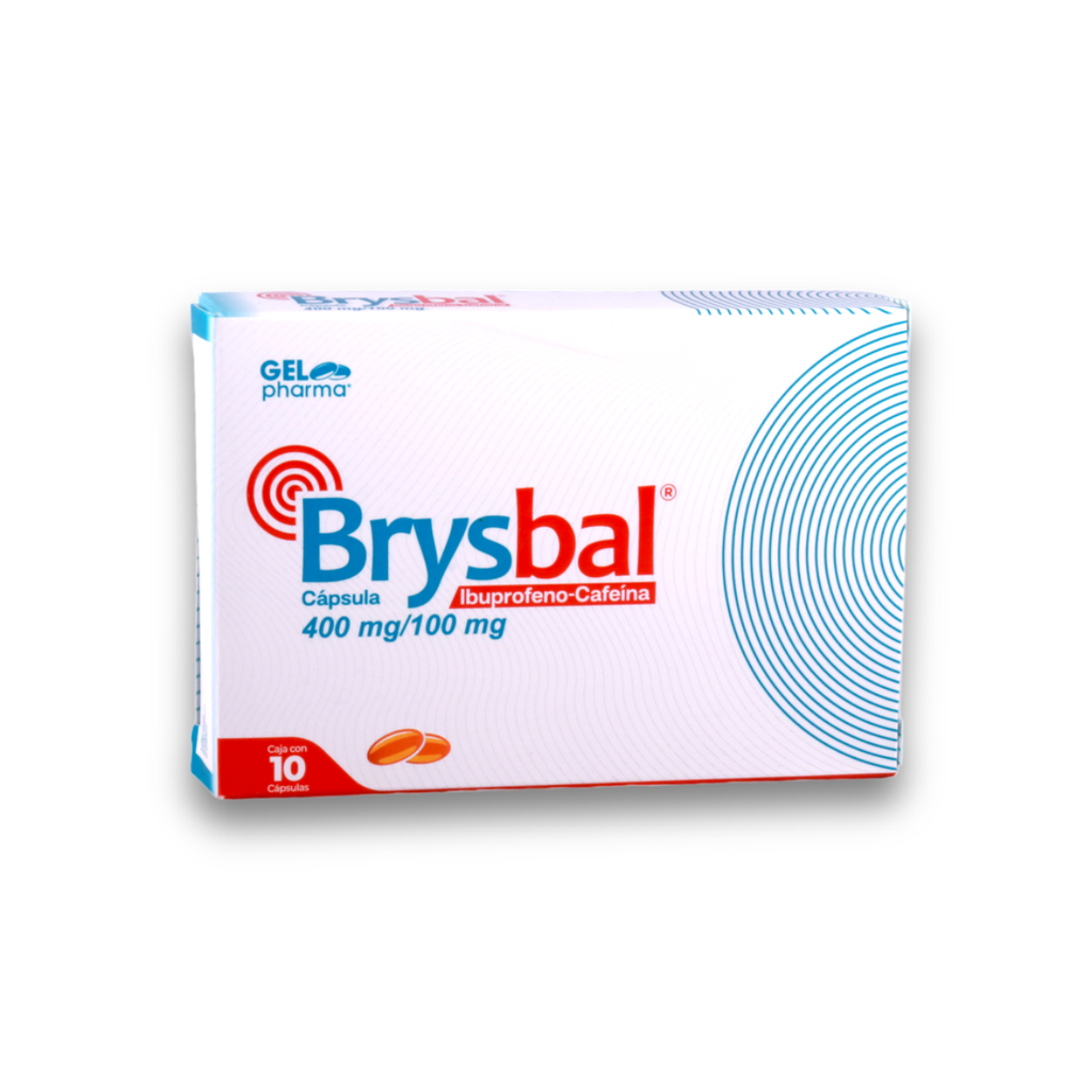 IBUPROFENO CAFEINA 400/100 MG C/10 CAP BRYSBAL LAB GELPHARMA