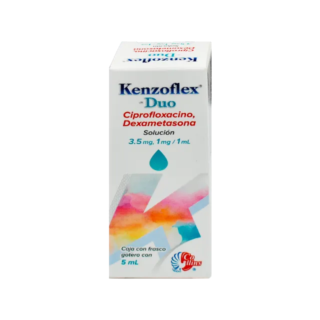 CIPROFLOXACINO DEXAMETASONA SOL OFTALMICA 3.5/1 MG/ML FCO C/5 ML KENZOFLEX-DUO LAB COLLINS