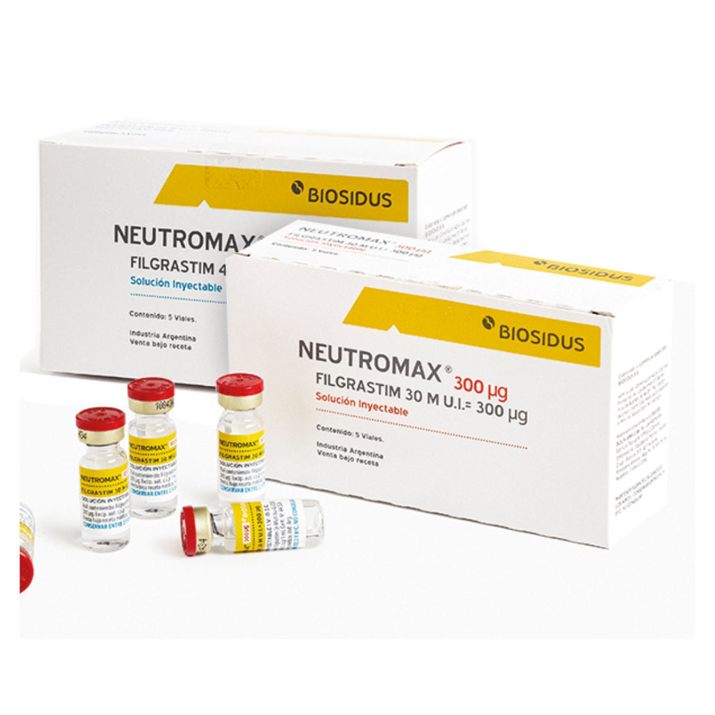 FILGRASTIM SOL INY 300 MCG/ML C/5 AMP NEUTROMAX LAB BIOSIDUS (RF)