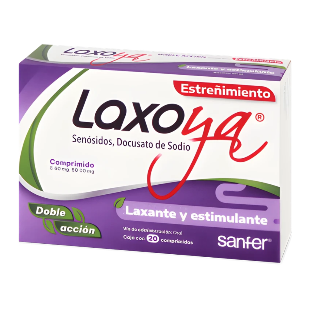 LAXOYA 8.60/50 MG C/20 COMPRIMIDOS SENOSIDOS DOCUSATO DE SODIO LAB SANFER