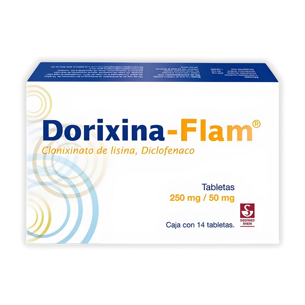 DORIXINA-FLAM 250/50 MG C/14 TAB CLONIXINATO DE LISINA DICLOFENACO LAB SIEGFRIED RHEIN