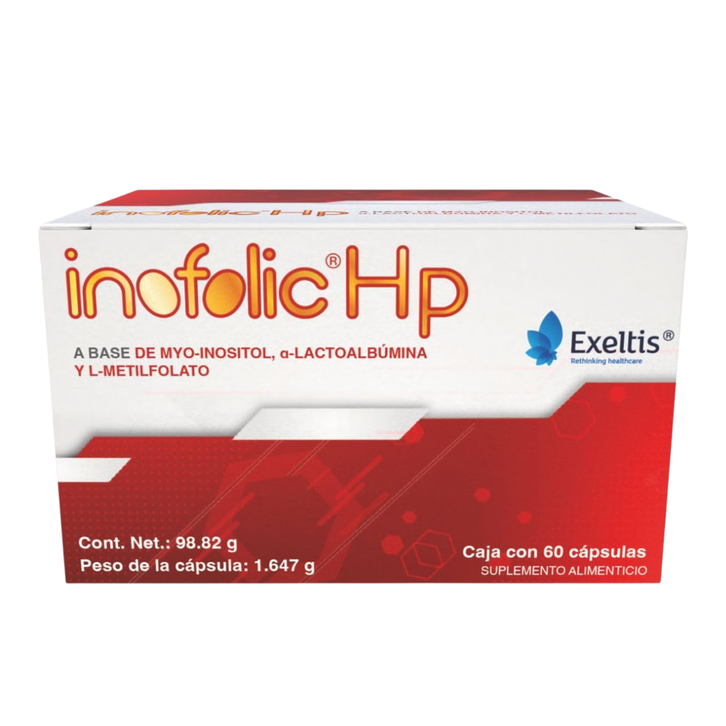 INOFOLIC HP 1.64 G C/60 CAP MYO-INOSITOL ALFA LACTOALBUMINA ACIDO FOLICO SUPLEMENTO ALIMENTICIO LAB EXELTIS