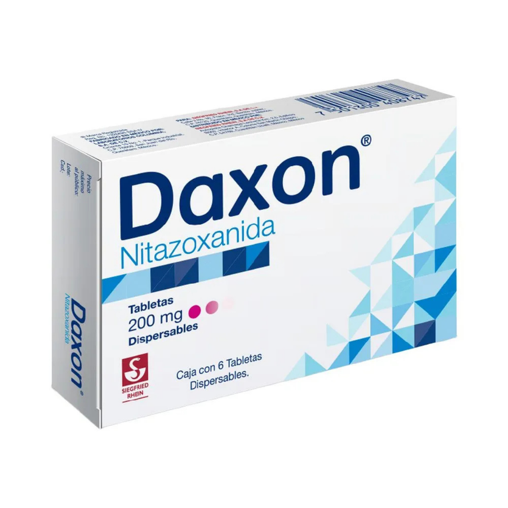 DAXON 200 MG C/6 TAB DISPENSABLES NITAZOXANIDA LAB SIEGFRIED RHEIN
