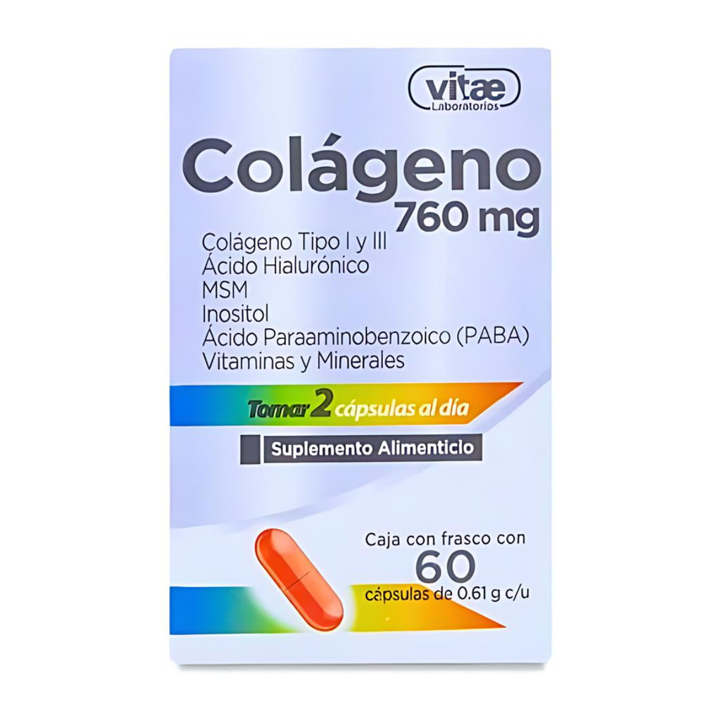 COLAGENO 760 MG C/60 CAP SUPLEMENTO ALIMENTICIO LAB VITAE