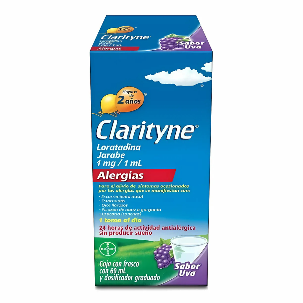 CLARITYNE JARABE 1 MG/1 ML FCO C/60 ML LORATADINA LAB BAYER