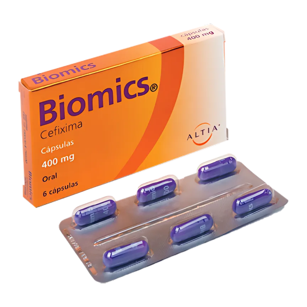 BIOMICS 400 MG C/6 CAPSULAS CEFIXIMA LAB ALTIA