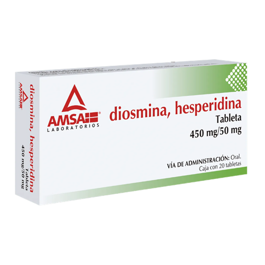 DIOSMINA HESPERIDINA 450/50 MG C/20 TAB LAB AMSA