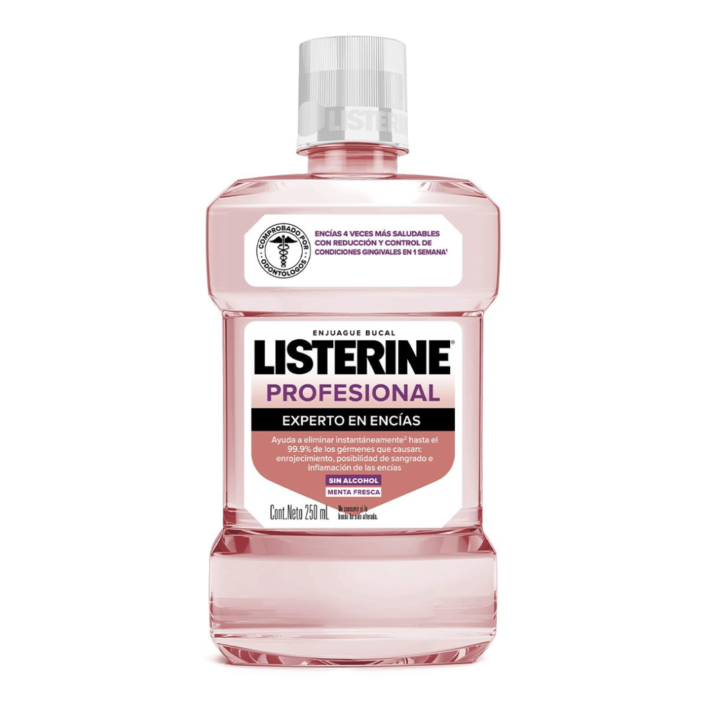 LISTERINE PROFESIONAL EXPERTO EN ENCIAS SIN ALCOHOL ENJUAGUE BUCAL 250 ML MENTA FRESCA JOHNSON & JOHNSON