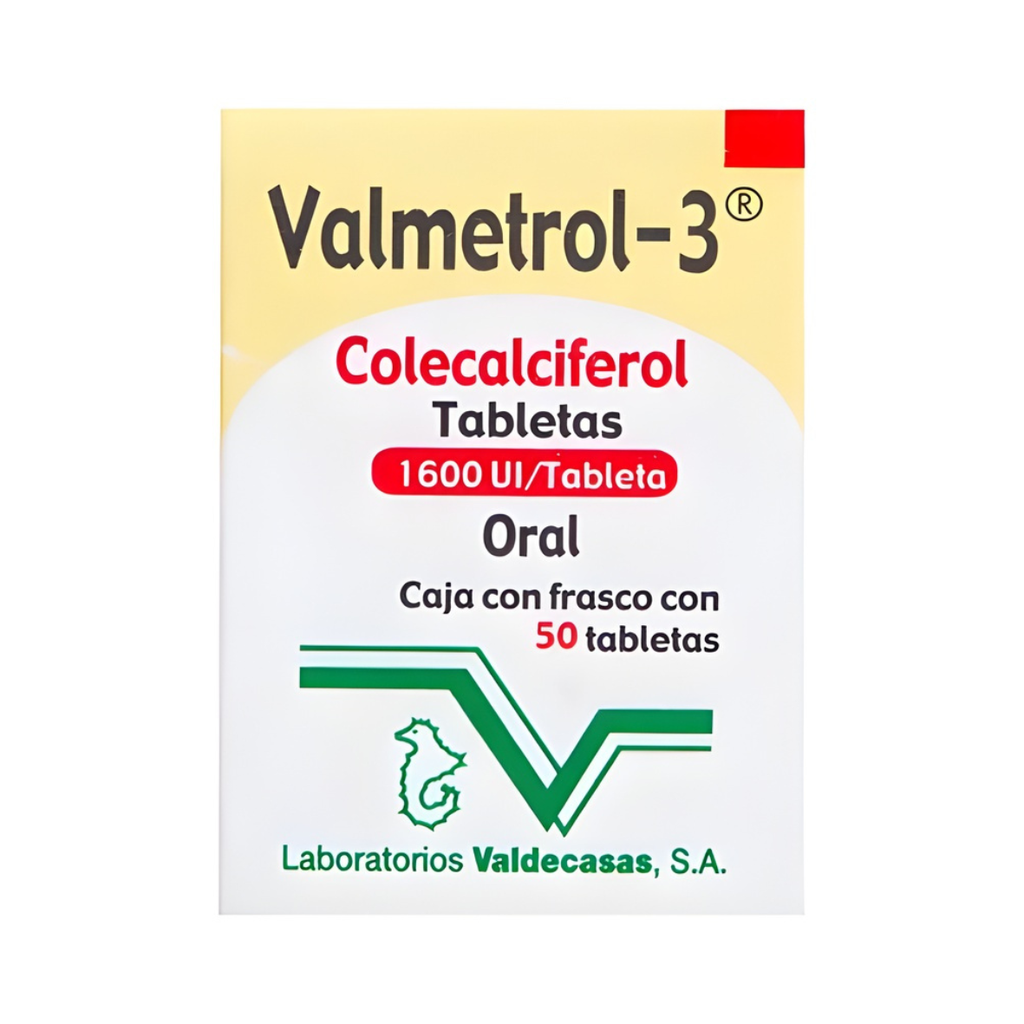 VALMETROL-3 1600 UI C/50 TAB COLECALCIFEROL LAB VALDECASAS