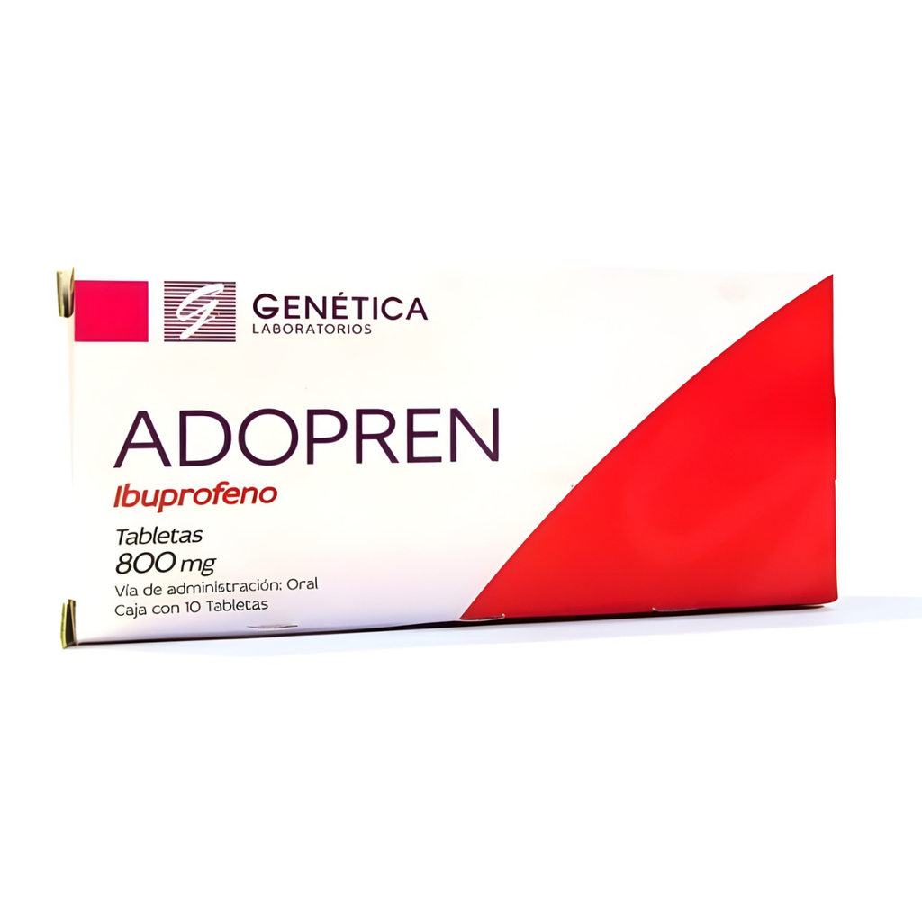 IBUPROFENO 800 MG C/10 TAB ADOPREN LAB GENETICA