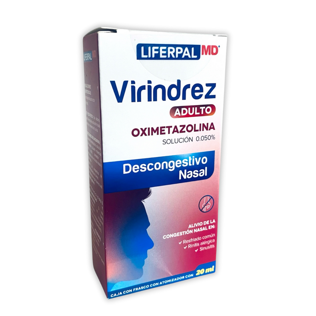 OXIMETAZOLINA SOL NASAL 0.05% C/20 ML VIRINDREZ ADULTO LAB LIFERPAL MD