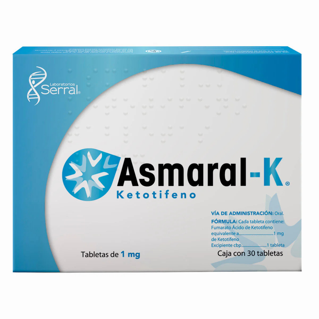 KETOTIFENO 1 MG C/30 TAB ASMARAL-K LAB SERRAL