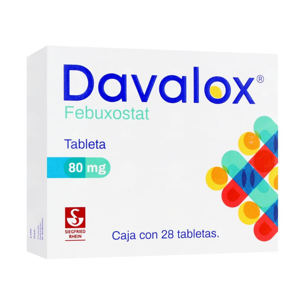 DAVALOX 80 MG C/28 TAB FEBUXOSTAT LAB SIEGFRIED RHEIN