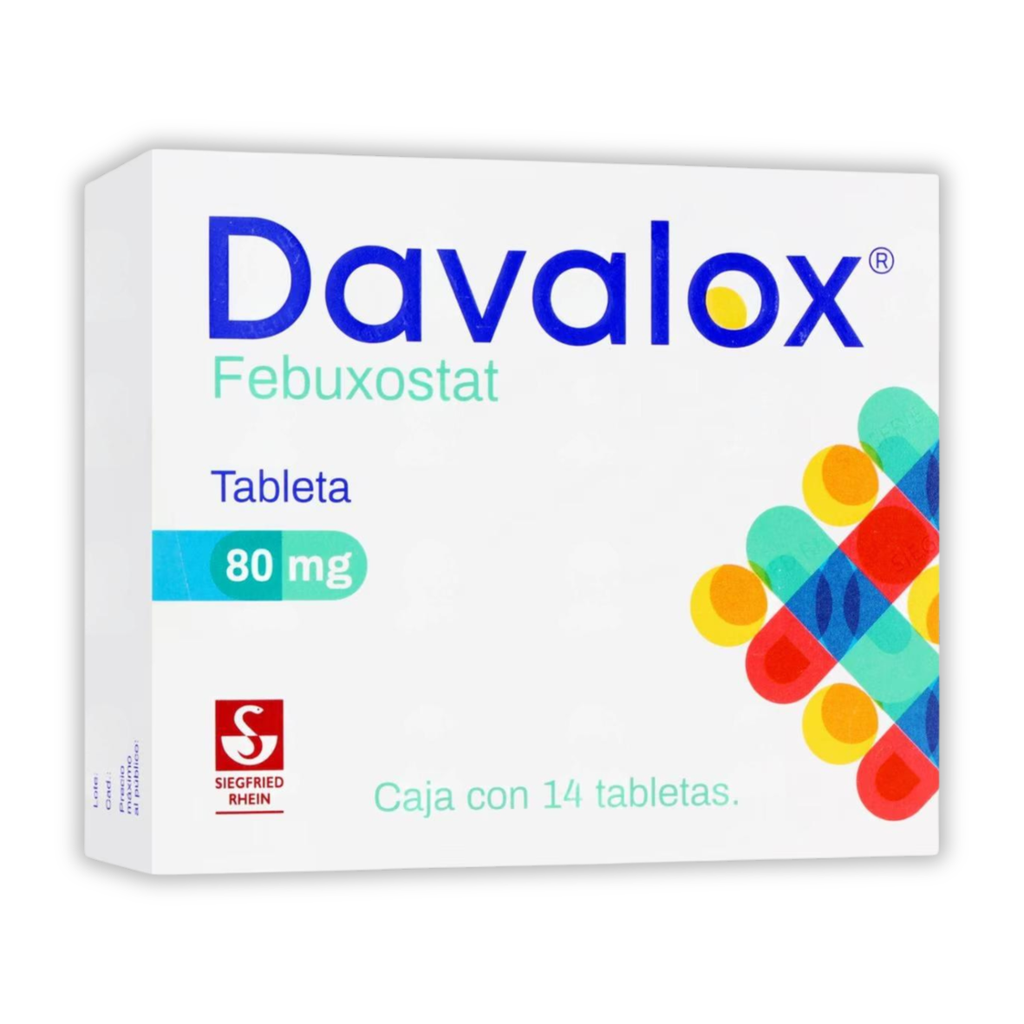 DAVALOX 80 MG C/14 TAB FEBUXOSTAT LAB SIEGFRIED RHEIN