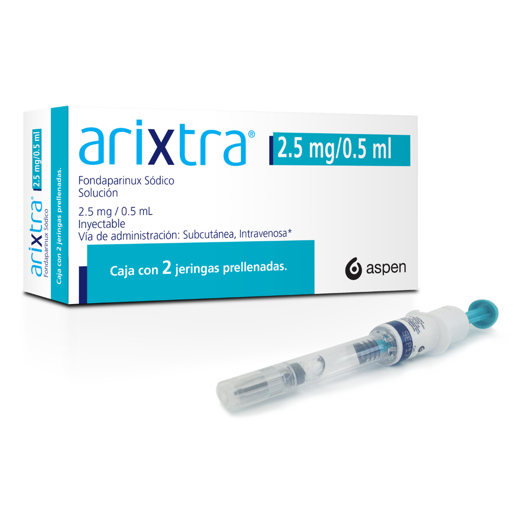 ARIXTRA SOL INY 2.5 MG/0.5 ML C/2 JERINGAS PRELLENADAS FONDAPARINUX SODICO LAB ASPEN