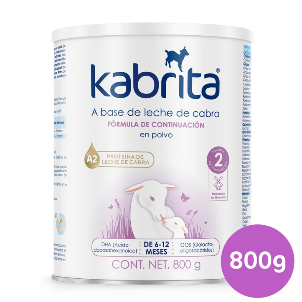KABRITA ETAPA 2 800 G POLVO FORMULA PARA LACTANTES 6 - 12 MESES A BASE DE LECHE DE CABRA AUSNUTRIA