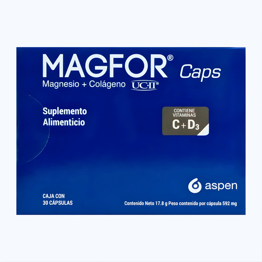 MAGFOR 592 MG C/30 CAP MAGNESIO SUPLEMENTO ALIMENTICIO LAB ASPEN