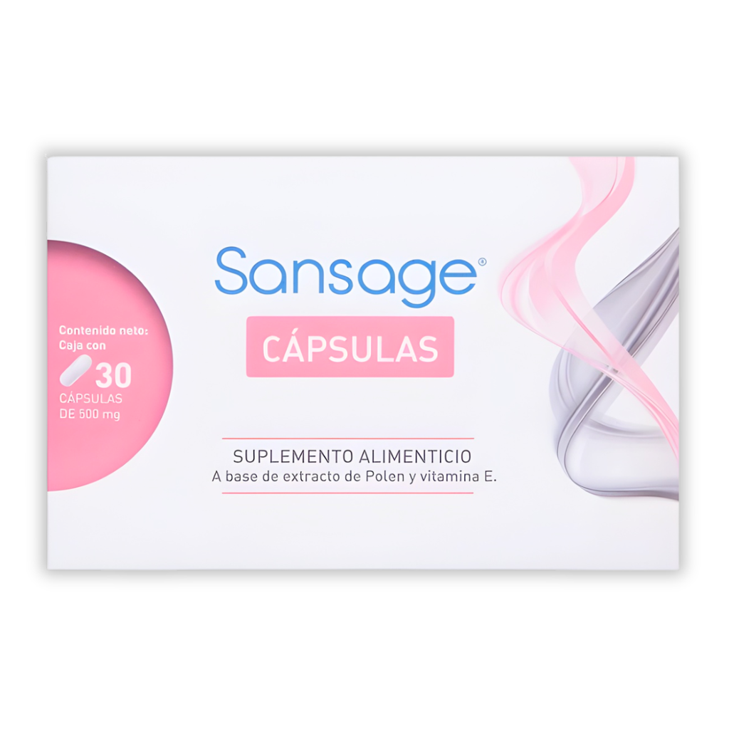 SANSAGE 500 MG C/30 CAP EXTRACTO DE POLEN VITAMINA E SUPLEMENTO ALIMENTICIO LAB GEDEON RICHTER