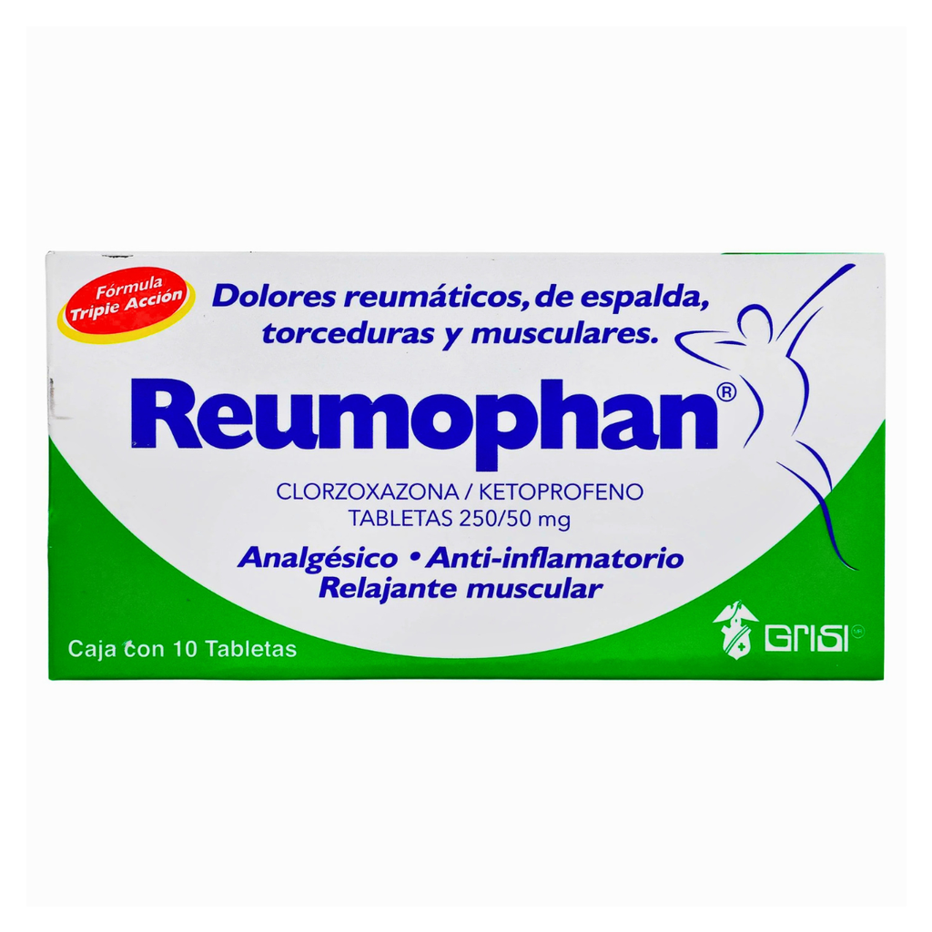 [4798] REUMOPHAN 250/50 MG C/10 TAB CLORZOXAZONA KETOPROFENO LAB GRISI