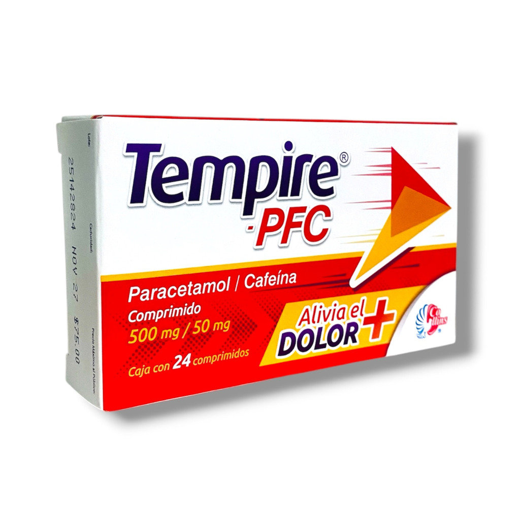 PARACETAMOL CAFEINA 500/50 MG C/20 TAB TEMPIRE PFC LAB COLLINS