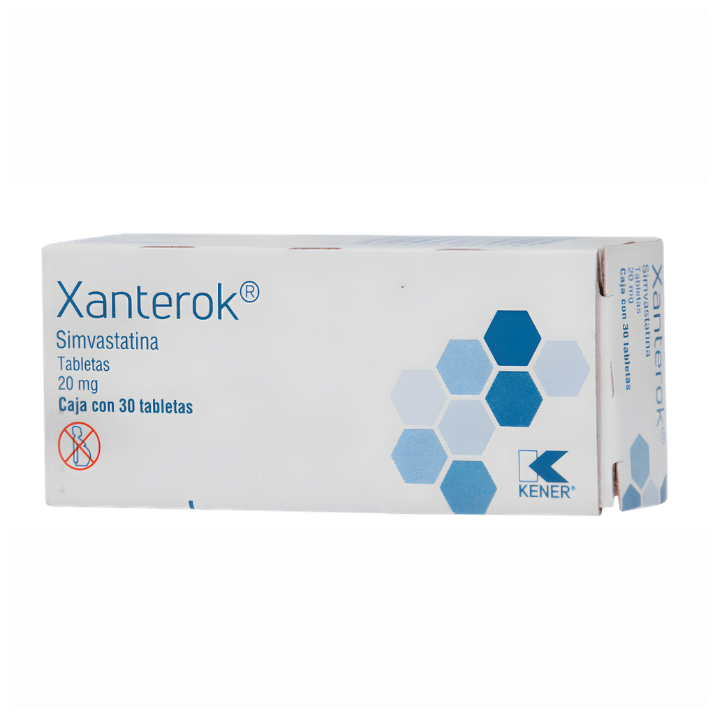 SIMVASTATINA 20 MG C/30 TAB XANTEROK LAB KENER