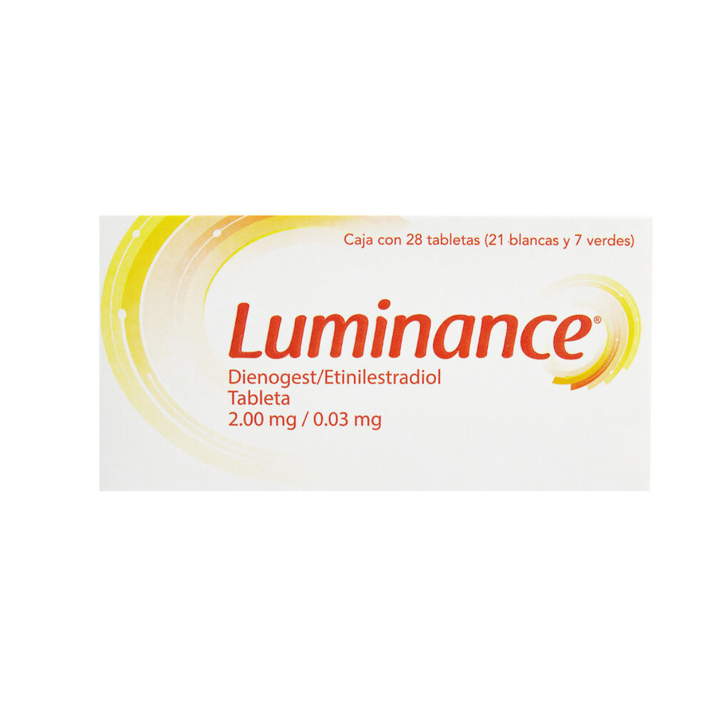 LUMINANCE 2/0.03 MG C/28 TAB (21 BLANCAS 7 VERDES) DIENOGEST/ETINILESTRADIOL LAB LIOMONT