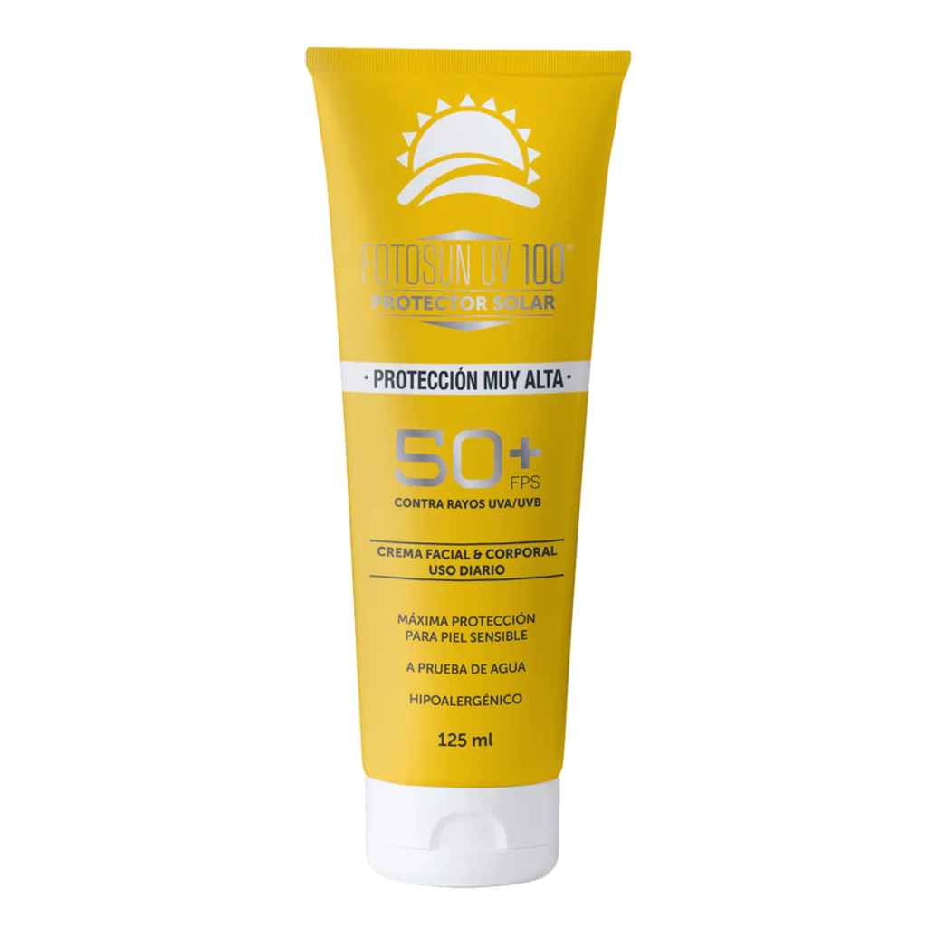 PROTECTOR SOLAR FOTOSUN UV100 50 FPS C/125 ML CREMA FACIAL Y CORPORAL USO DIARIO DACLAF
